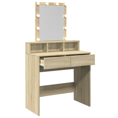 Kaptafel met LED 80x41x144,5 cm sonoma eikenkleurig