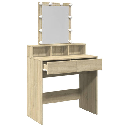 Kaptafel met LED 80x41x144,5 cm sonoma eikenkleurig