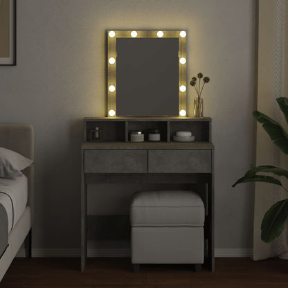 Kaptafel met LED 80x41x144,5 cm betongrijs