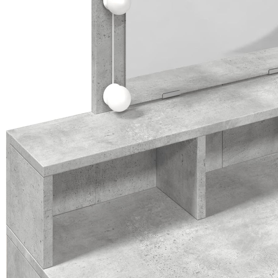 Kaptafel met LED 80x41x144,5 cm betongrijs