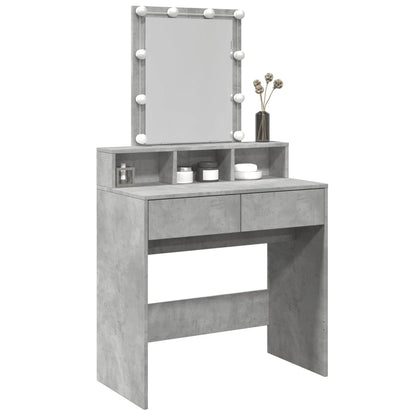 Kaptafel met LED 80x41x144,5 cm betongrijs