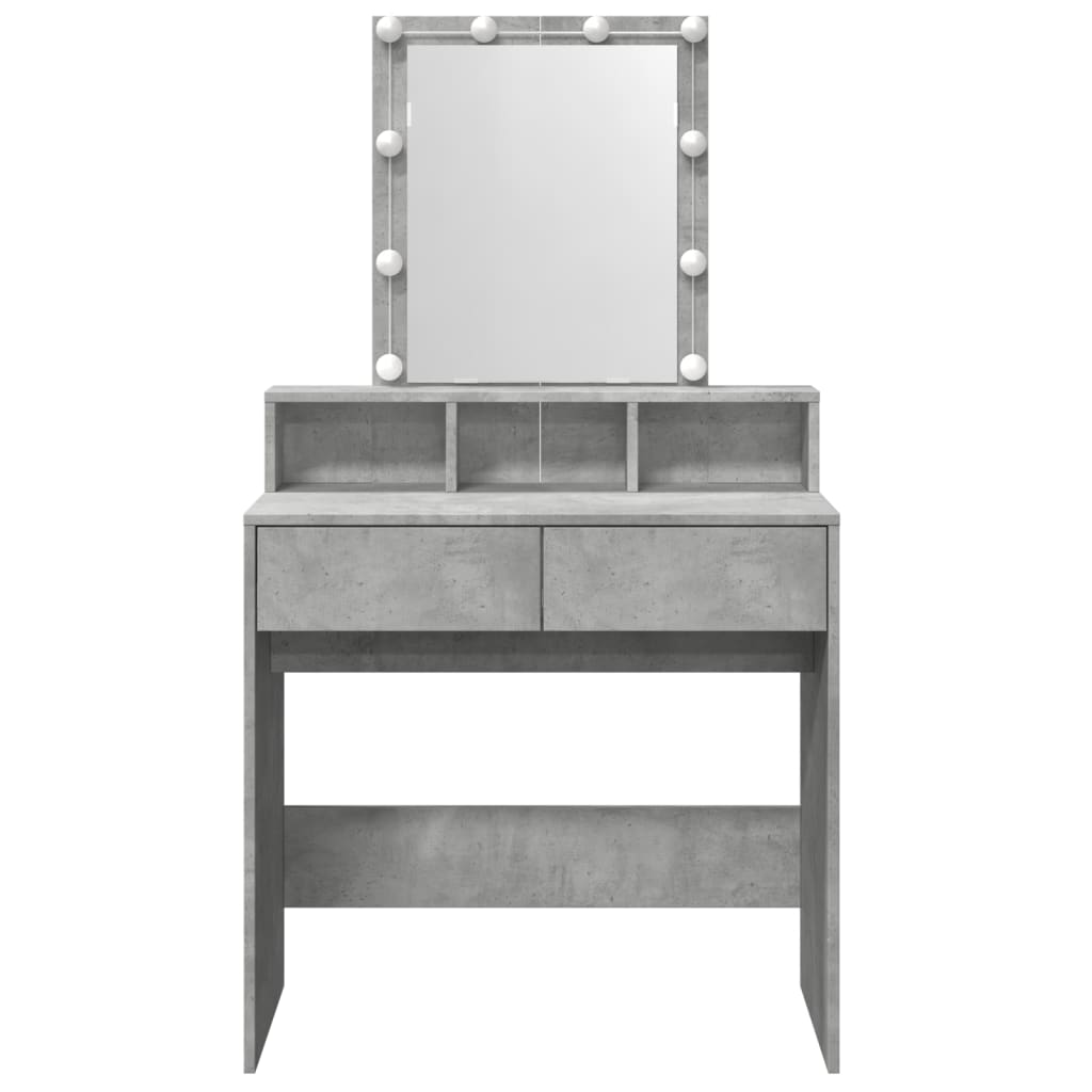 Kaptafel met LED 80x41x144,5 cm betongrijs