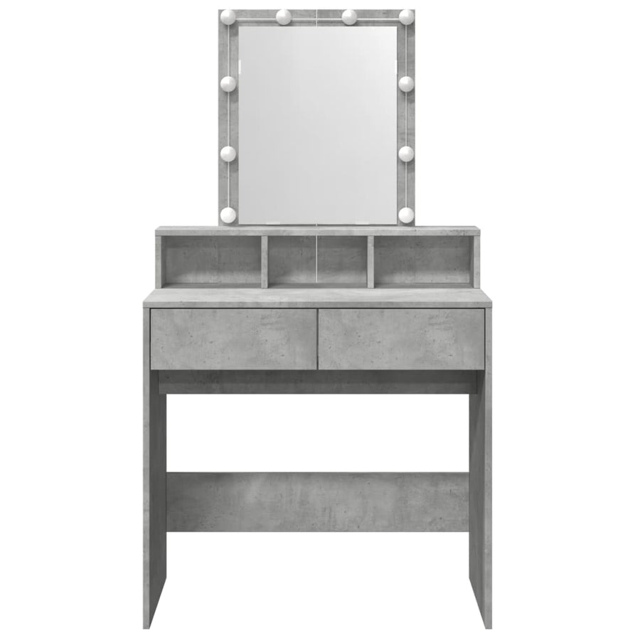 Kaptafel met LED 80x41x144,5 cm betongrijs