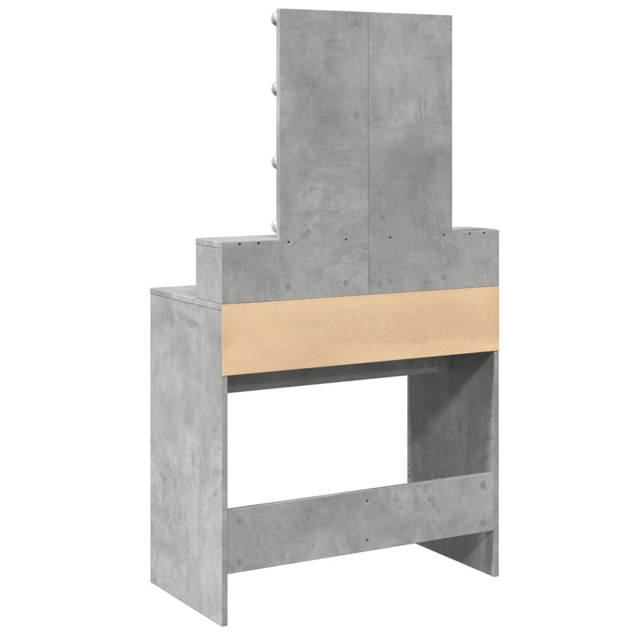 Kaptafel met LED 80x41x144,5 cm betongrijs