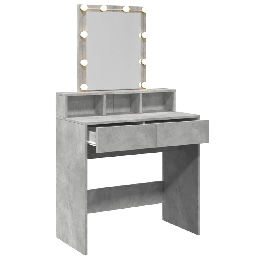Kaptafel met LED 80x41x144,5 cm betongrijs