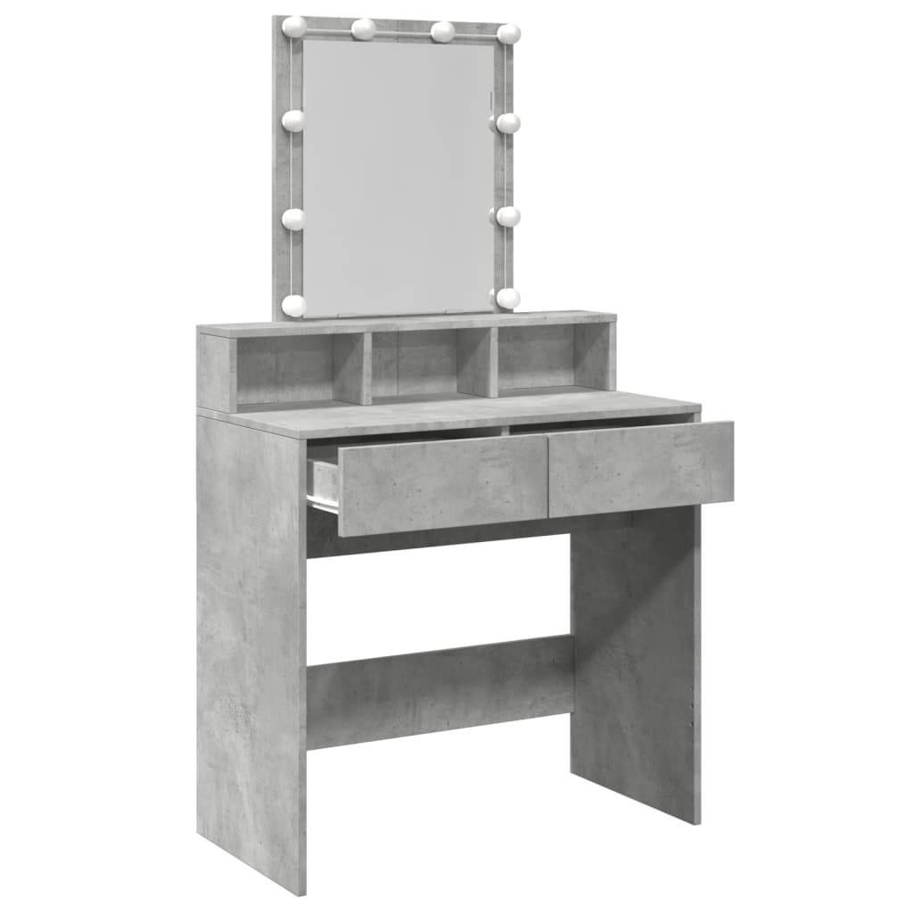 Kaptafel met LED 80x41x144,5 cm betongrijs