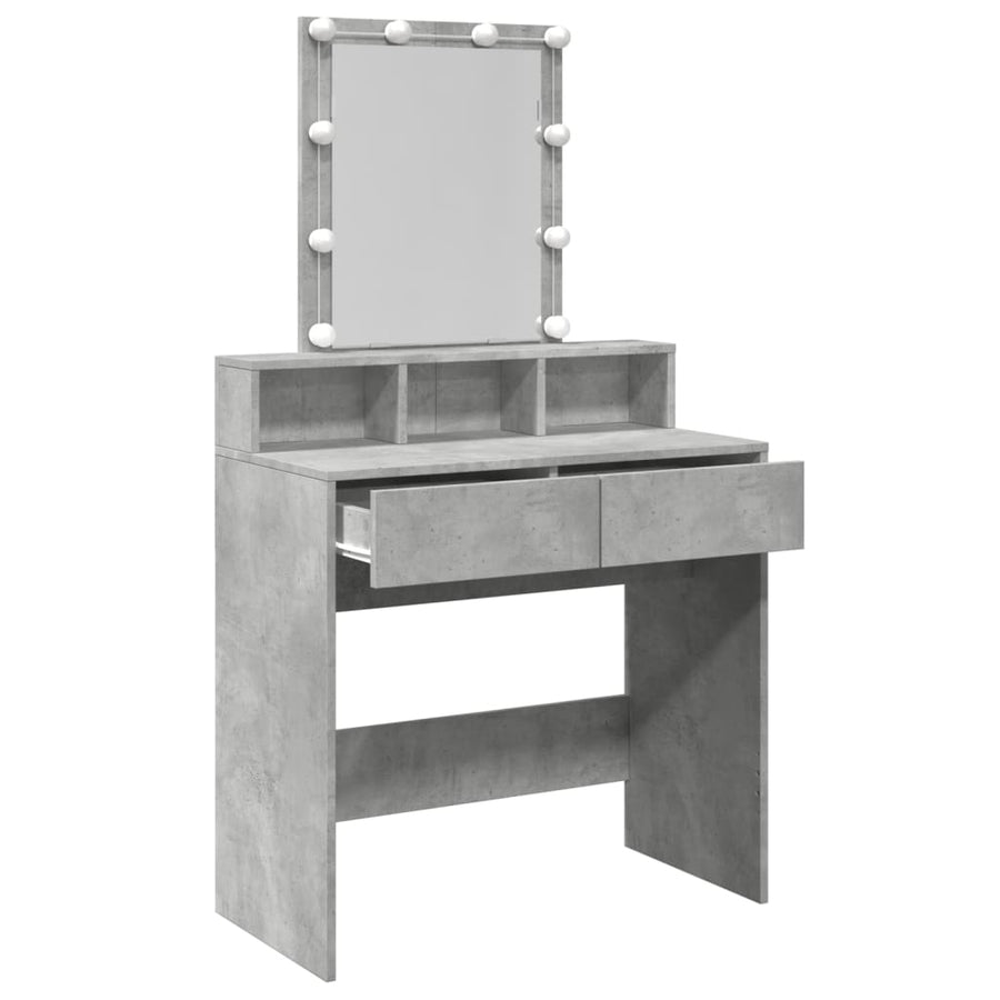 Kaptafel met LED 80x41x144,5 cm betongrijs
