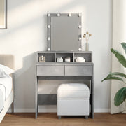 Kaptafel met LED 80x41x144,5 cm betongrijs