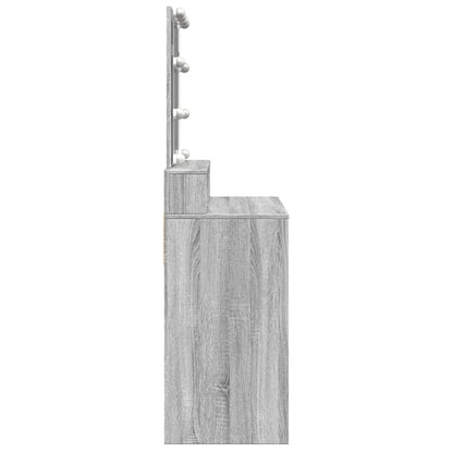 Kaptafel met LED 80x41x144,5 cm grijs sonoma eikenkleurig