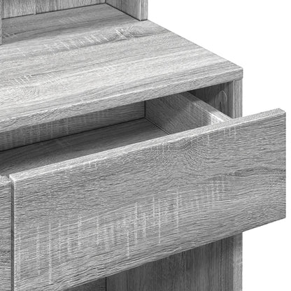 Kaptafel met LED 80x41x144,5 cm grijs sonoma eikenkleurig