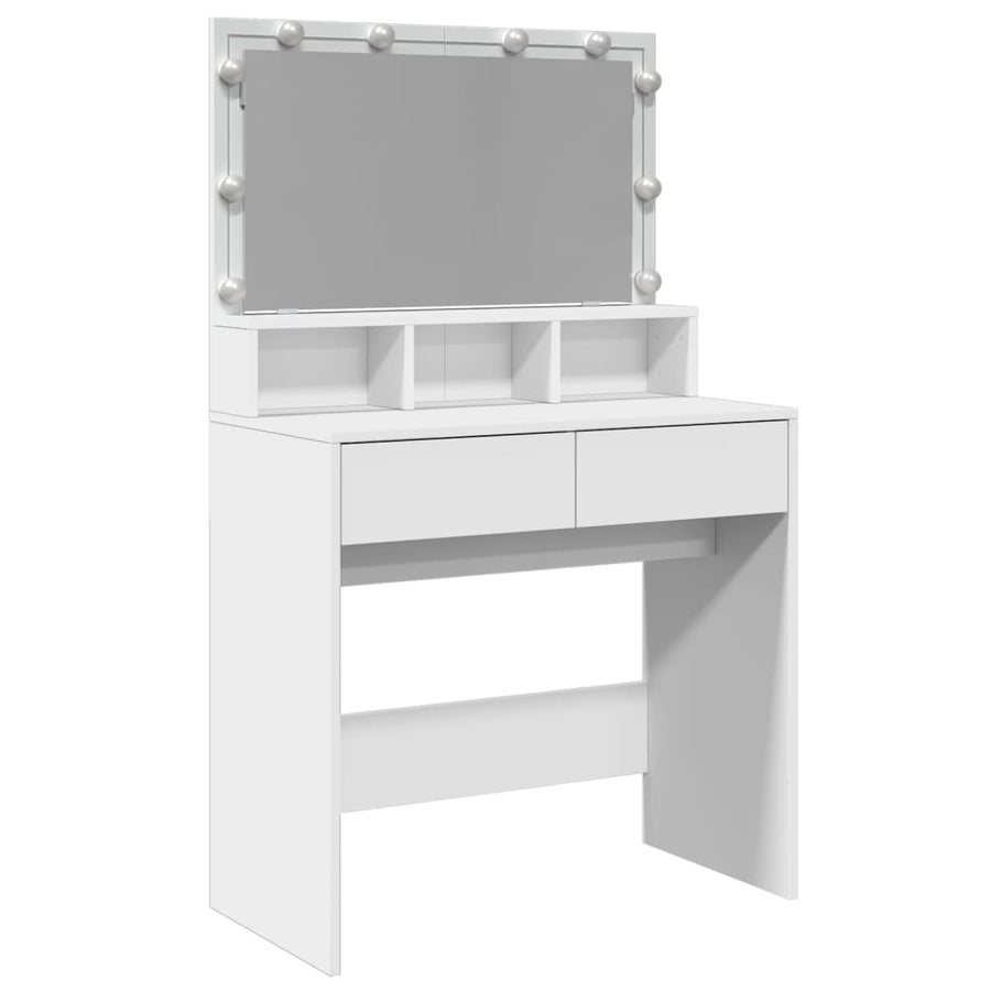 Kaptafel met LED 80x41x134,5 cm wit