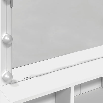 Kaptafel met LED 80x41x134,5 cm wit