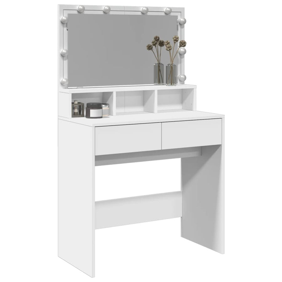 Kaptafel met LED 80x41x134,5 cm wit