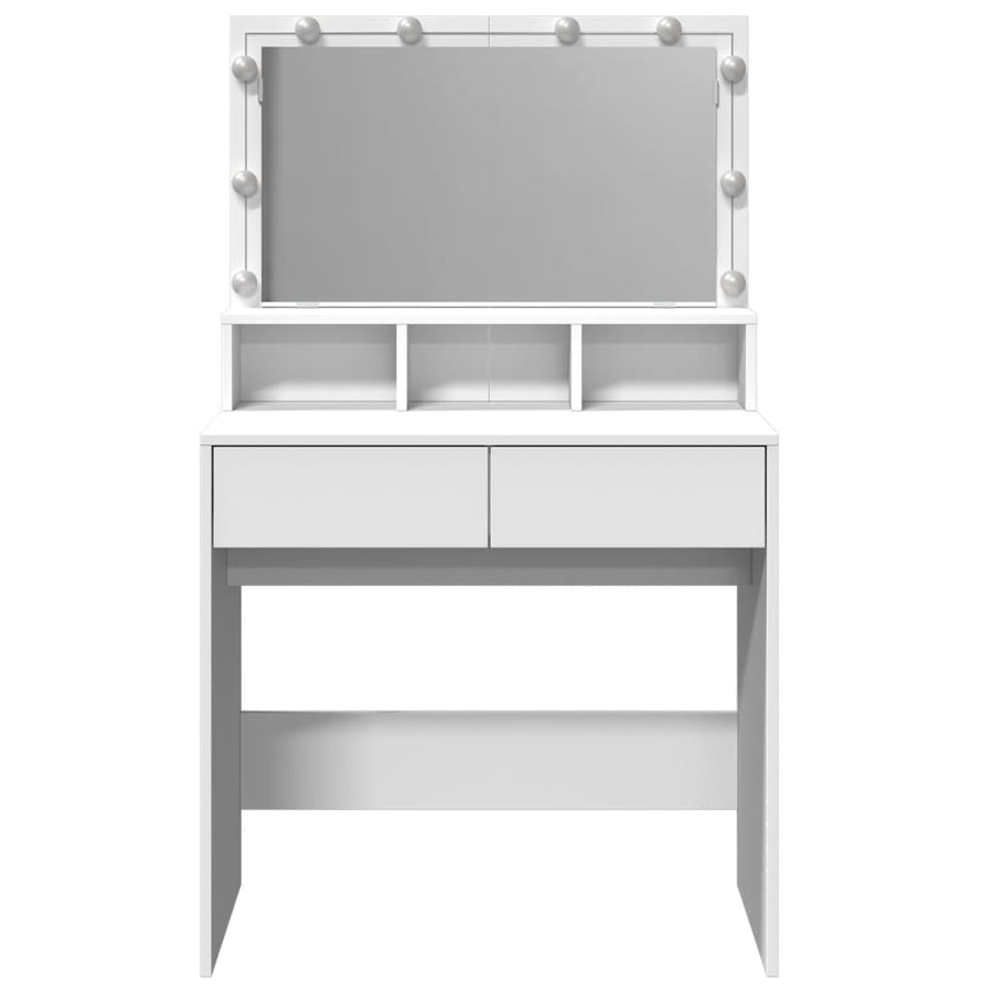 Kaptafel met LED 80x41x134,5 cm wit