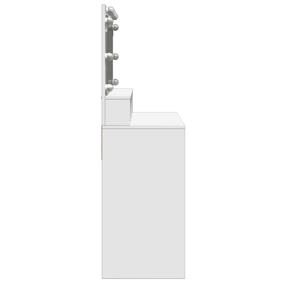 Kaptafel met LED 80x41x134,5 cm wit