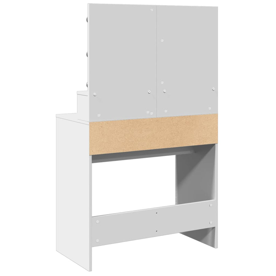 Kaptafel met LED 80x41x134,5 cm wit