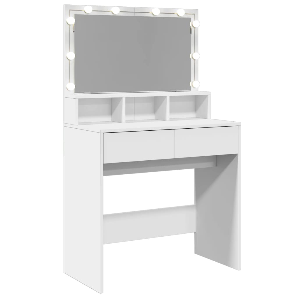 Kaptafel met LED 80x41x134,5 cm wit