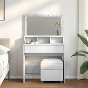 Kaptafel 80x41x134,5 cm wit met LED