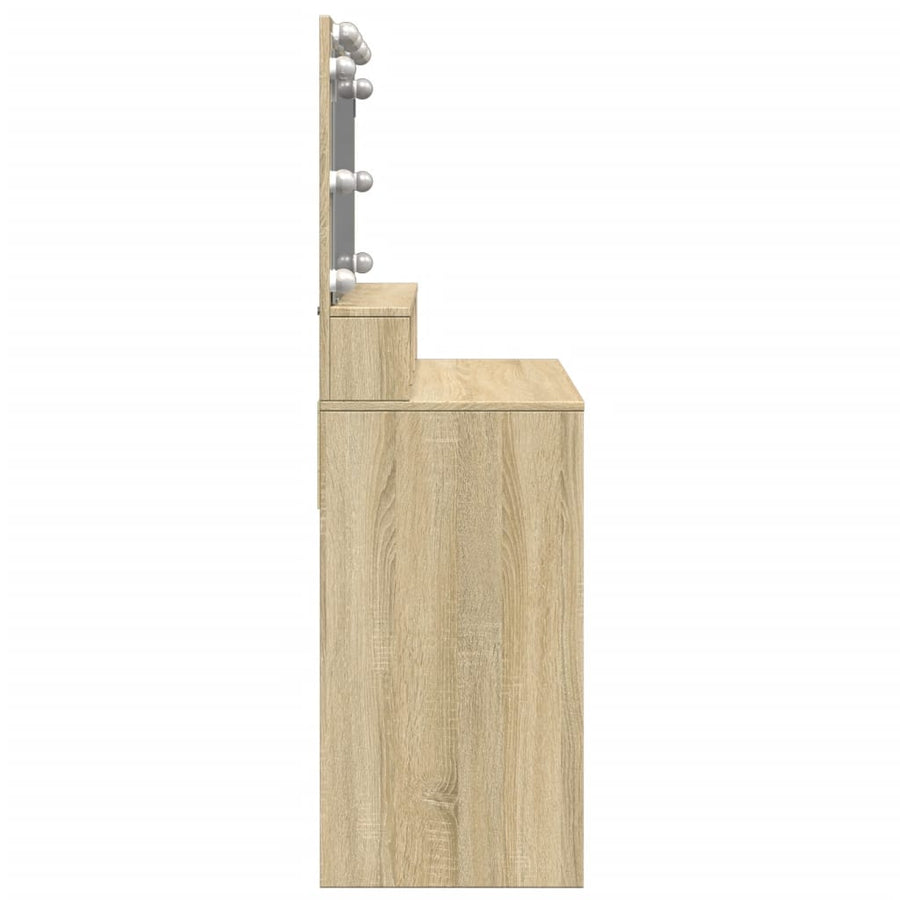 Kaptafel met LED 80x41x134,5 cm sonoma eikenkleurig