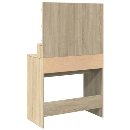 Kaptafel met LED 80x41x134,5 cm sonoma eikenkleurig