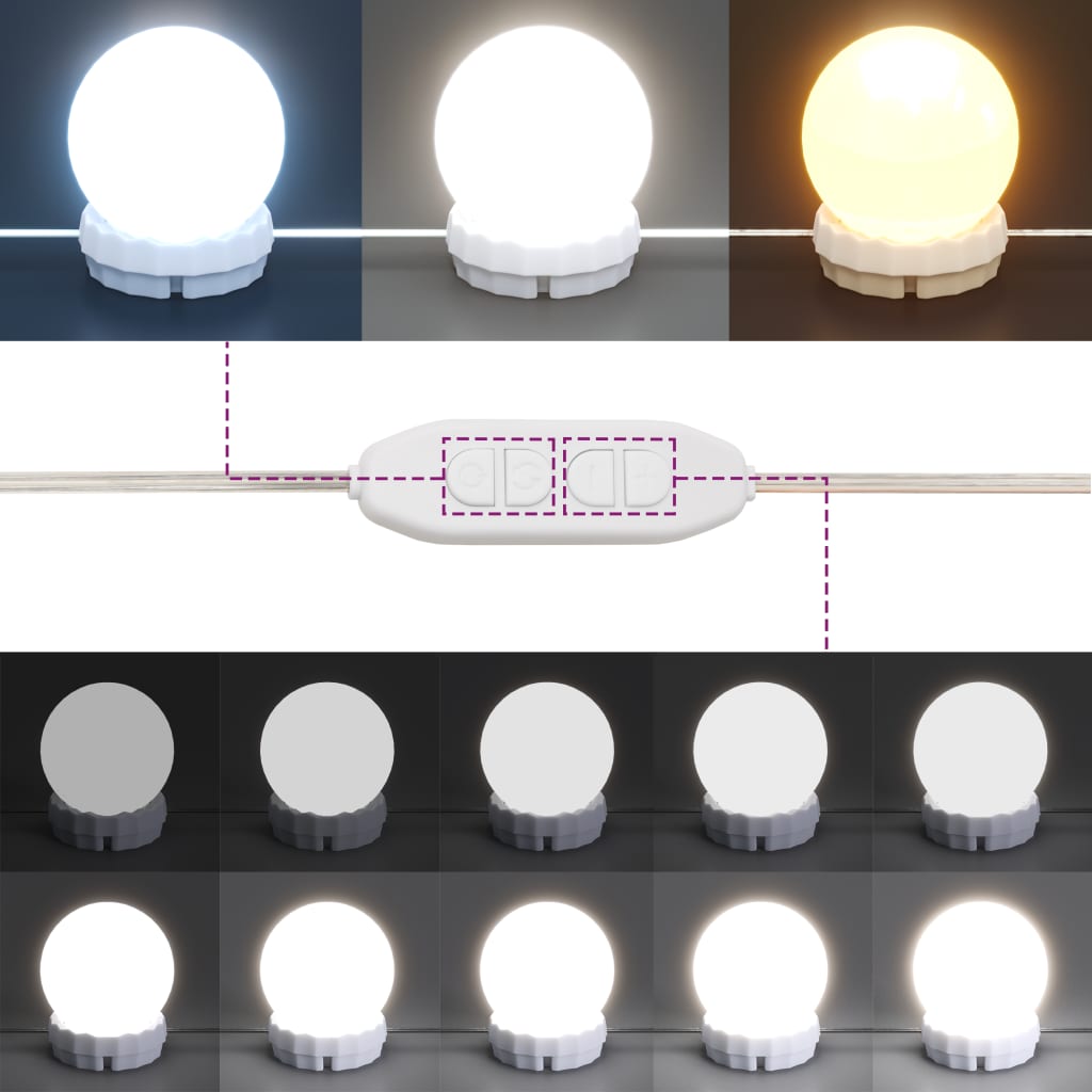 Kaptafel met LED 80x41x134,5 cm sonoma eikenkleurig