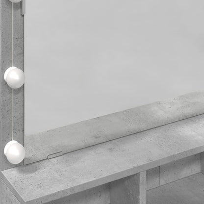 Kaptafel met LED 80x41x134,5 cm betongrijs