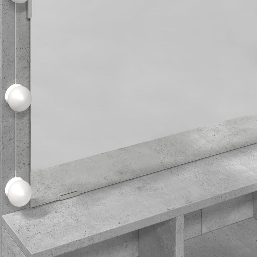 Kaptafel met LED 80x41x134,5 cm betongrijs