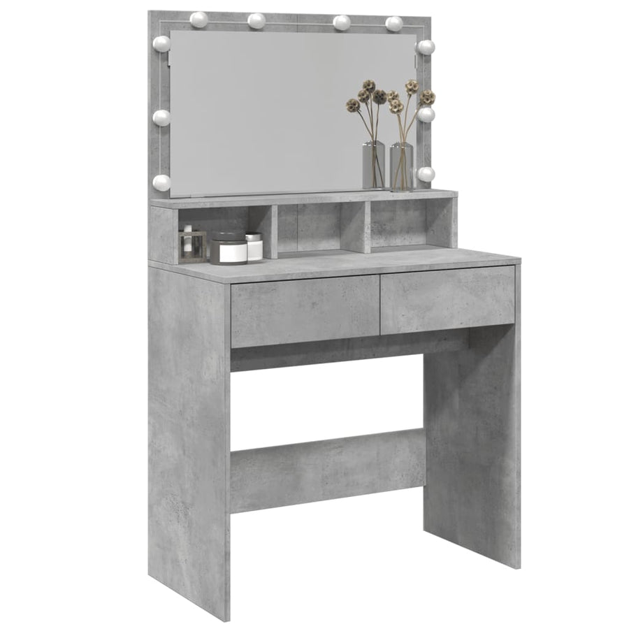 Kaptafel met LED 80x41x134,5 cm betongrijs