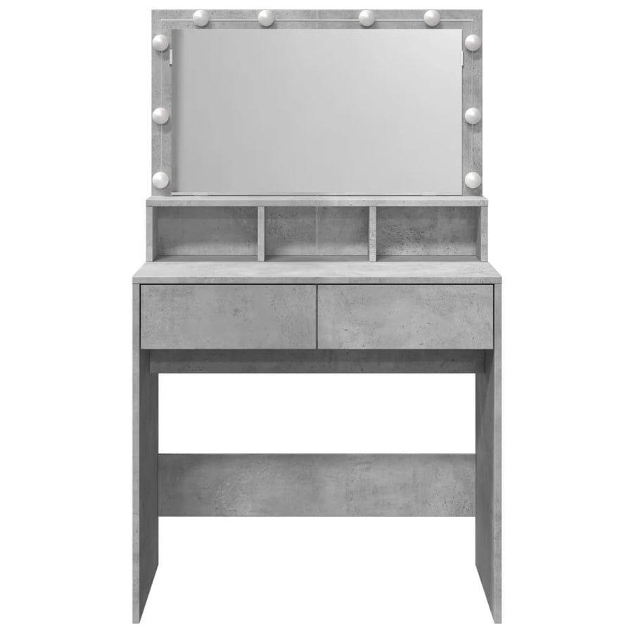 Kaptafel met LED 80x41x134,5 cm betongrijs