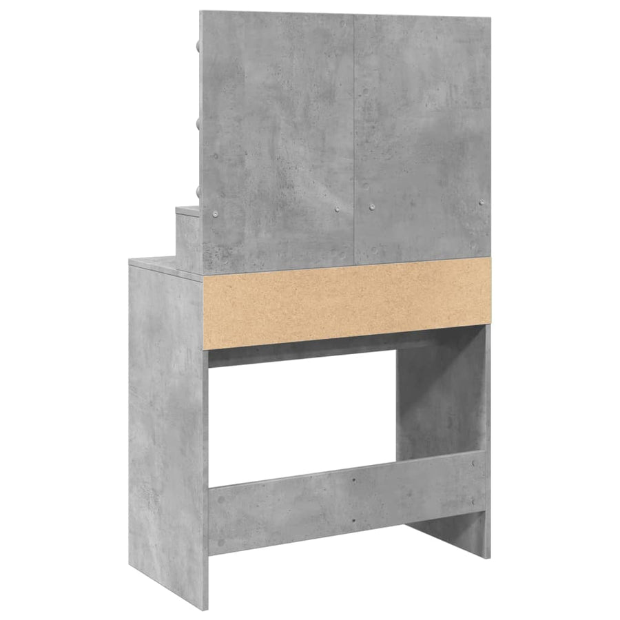 Kaptafel met LED 80x41x134,5 cm betongrijs