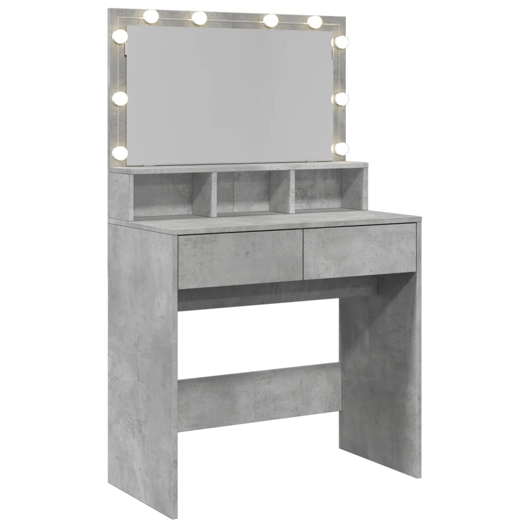 Kaptafel met LED 80x41x134,5 cm betongrijs