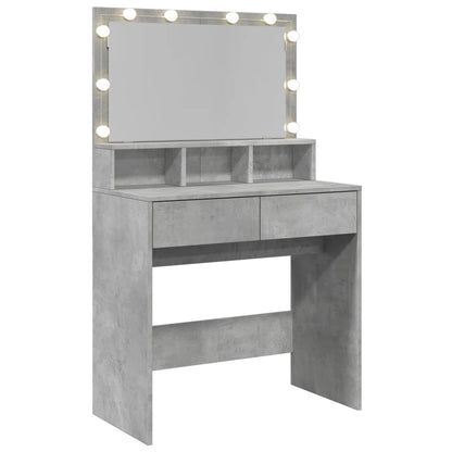 Kaptafel met LED 80x41x134,5 cm betongrijs