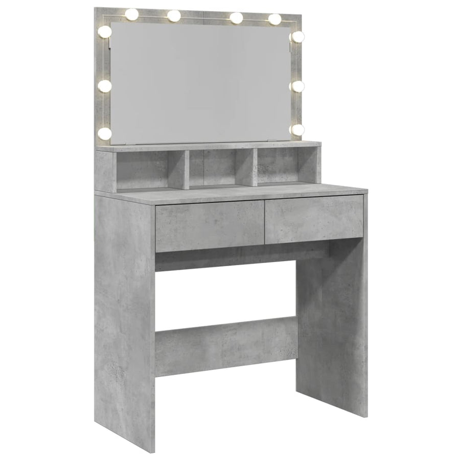 Kaptafel met LED 80x41x134,5 cm betongrijs
