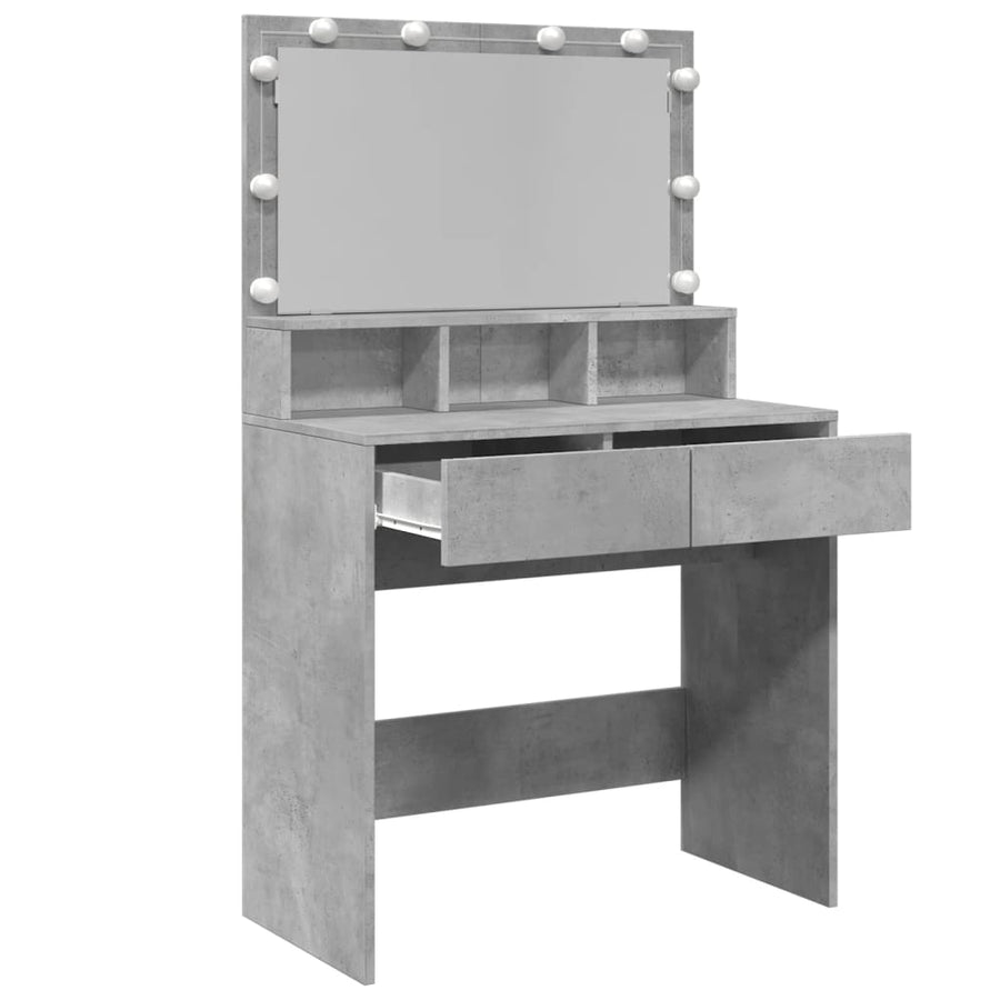 Kaptafel met LED 80x41x134,5 cm betongrijs
