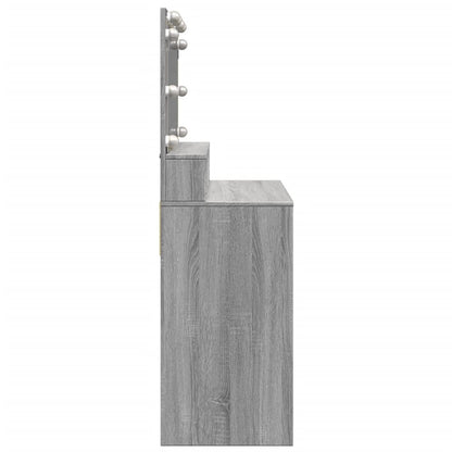 Kaptafel met LED 80x41x134,5 cm grijs sonoma eikenkleurig
