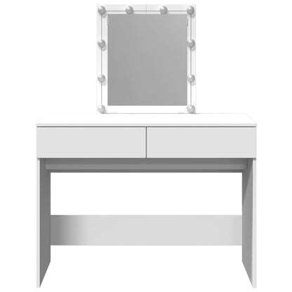 Kaptafel met LED 100x40x130 cm wit