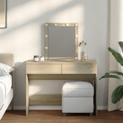 Kaptafel 100x40x130 cm sonoma eiken LED