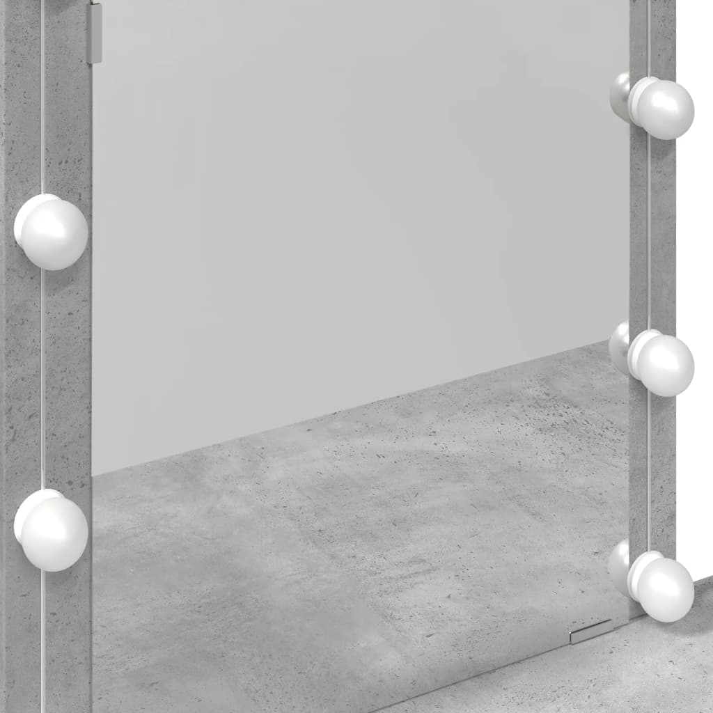 Kaptafel met LED-verlichting 100x40x130 cm betongrijs