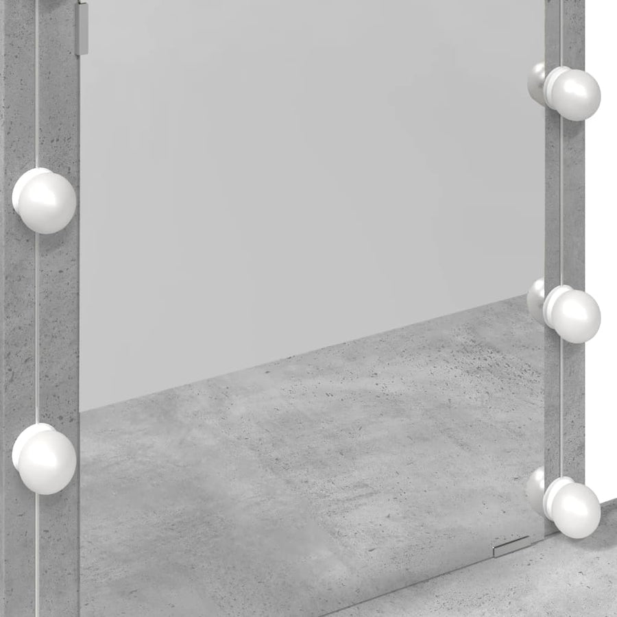 Kaptafel met LED-verlichting 100x40x130 cm betongrijs