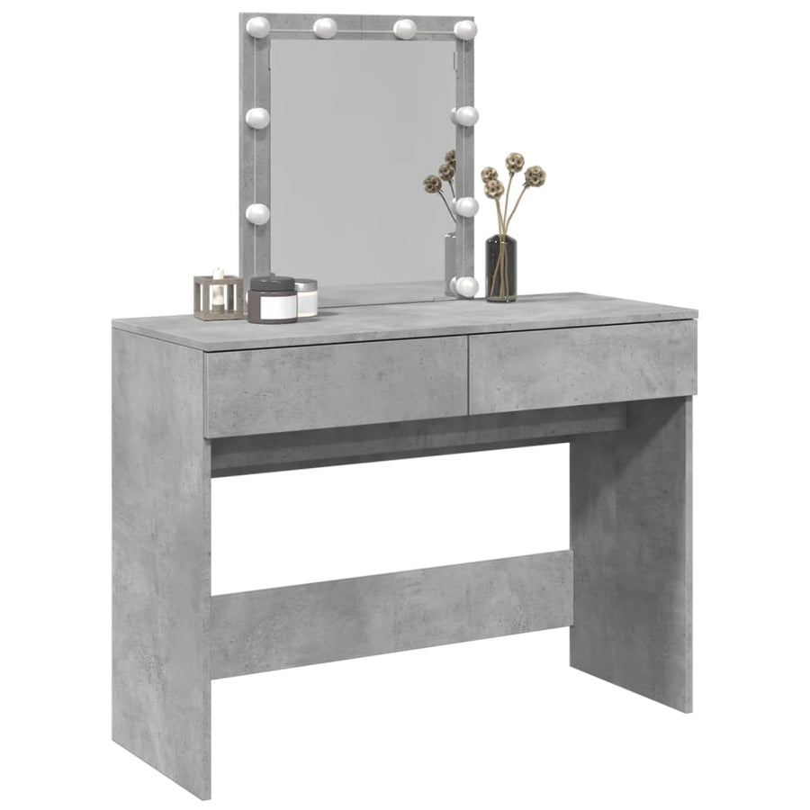 Kaptafel met LED-verlichting 100x40x130 cm betongrijs