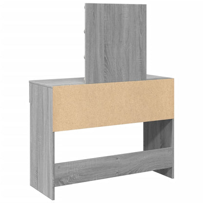 Kaptafel met LED-verlichting 100x40x130 cm grijs sonoma