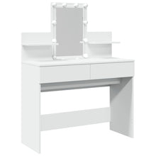 Kaptafel met LED-verlichting 100x40x130 cm wit