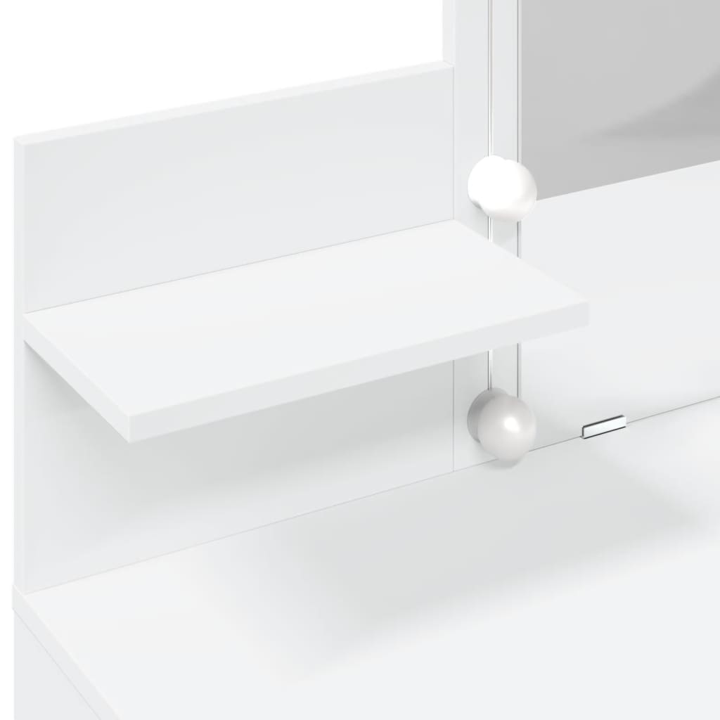 Kaptafel met LED-verlichting 100x40x130 cm wit