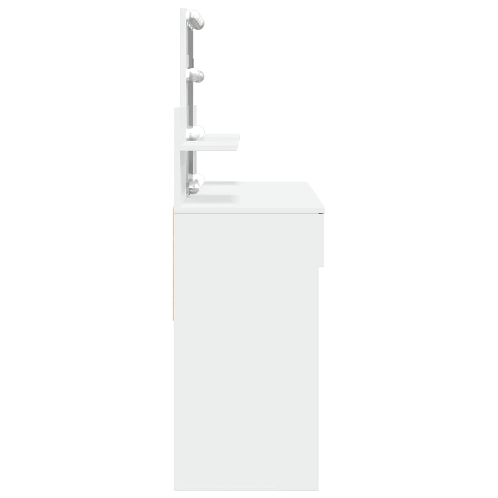 Kaptafel met LED-verlichting 100x40x130 cm wit