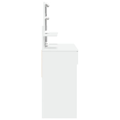 Kaptafel met LED-verlichting 100x40x130 cm wit