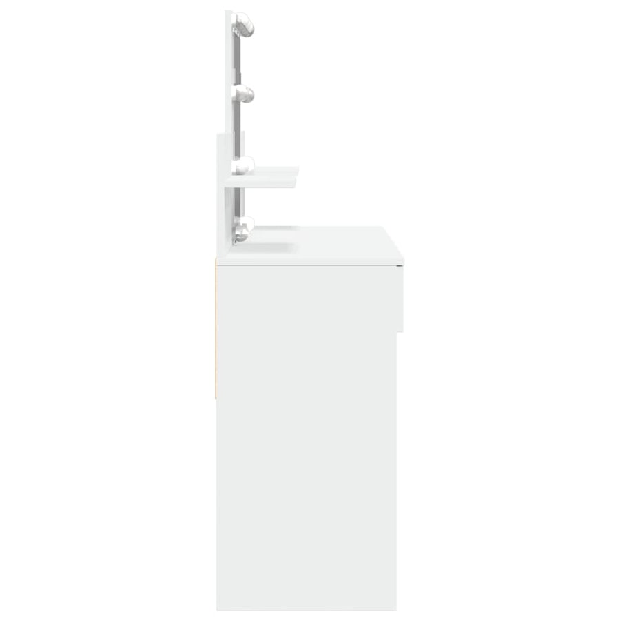 Kaptafel met LED-verlichting 100x40x130 cm wit
