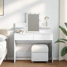 Kaptafel 100x40x130 cm wit met LED-verlichting