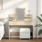 Kaptafel 100x40x130 cm sonoma eiken met LED-verlichting