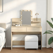 Kaptafel 100x40x130 cm sonoma eiken met LED-verlichting