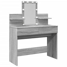 Kaptafel met LED-verlichting 100x40x130 cm grijs sonoma